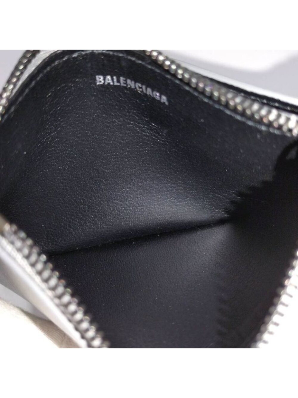 Balenciaga Coin Case Fragment Leather Silver - Picture 7 of 8